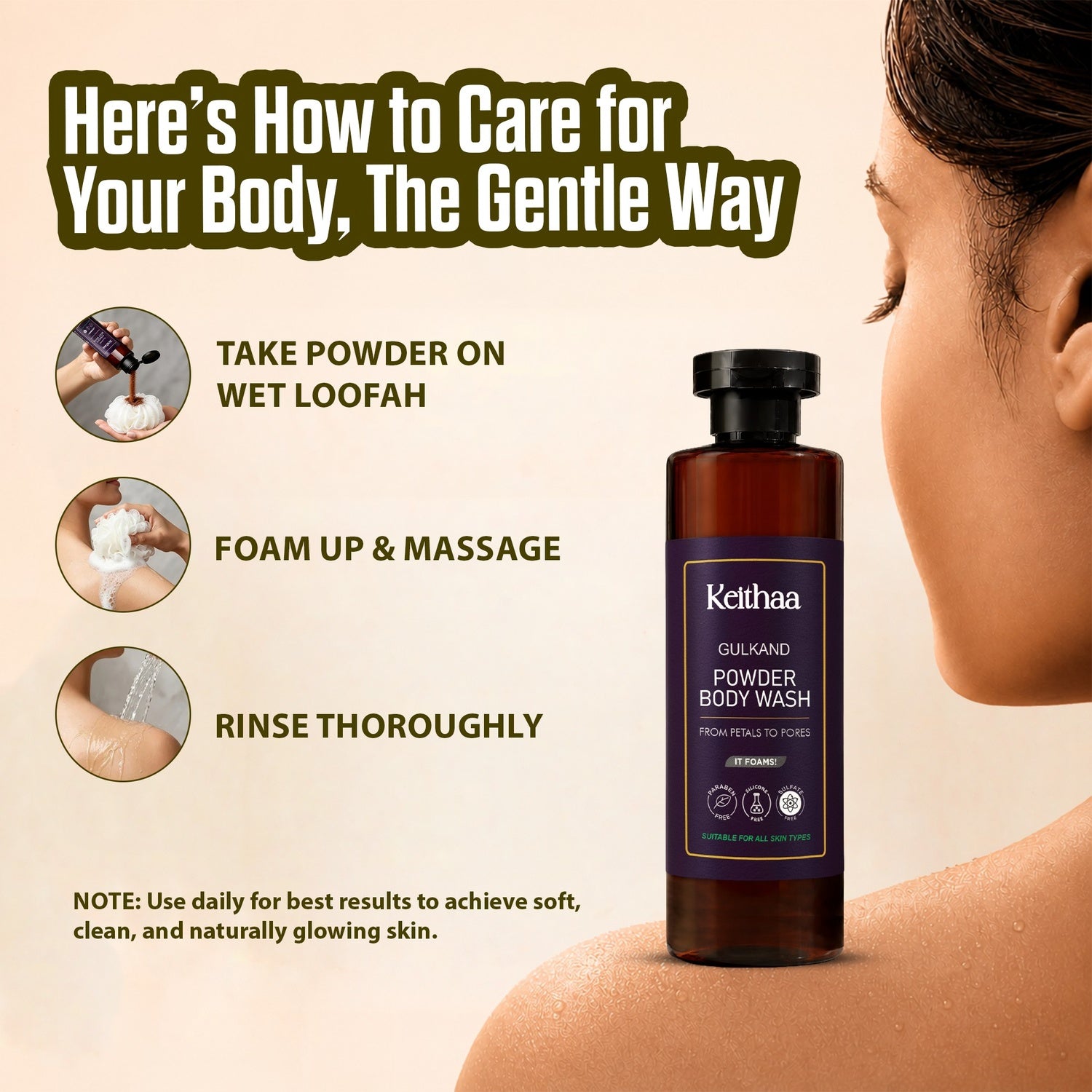 Gulkand Powder Body Wash